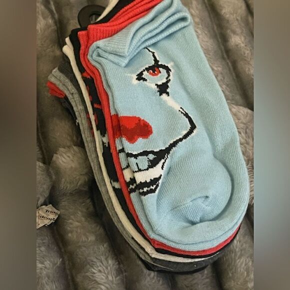 Unisex It! Movie clown socks crew cut no show socks - Picture 1 of 3
